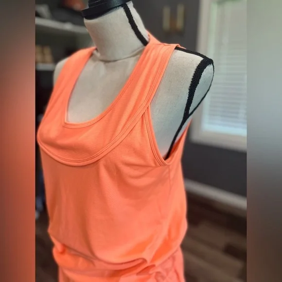 Lija Womens Athletic Dress Medium Coral NWOT Tennis Pickleball Athleisure Dress - Picture 3 of 7